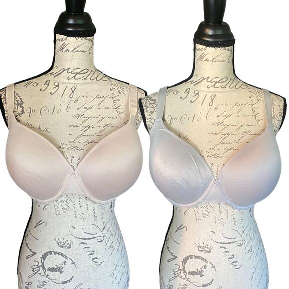Secret Shine Set of 2 Light Pink Light Gray Bras Size 40DD - Picture 1 of 5